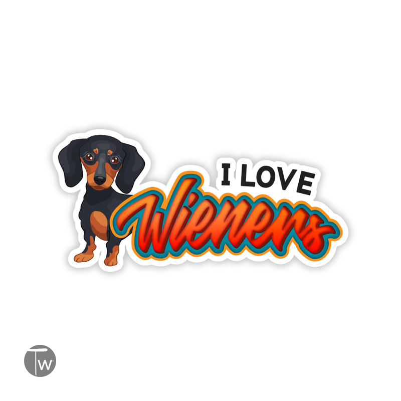 I Love Wieners Vinyl Sticker