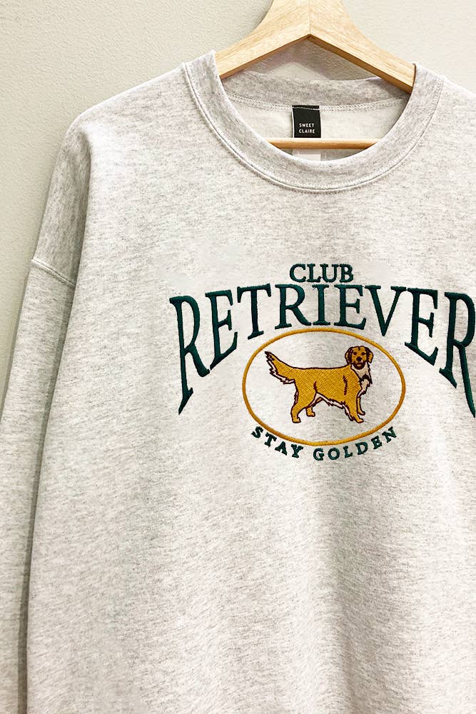 Embroidered Retriever Club Sweatshirt