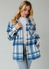 Royal Blue & Cream Plaid Jacket