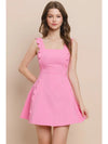 Pink Scalloped Detail Shortie Dress