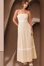 Floral Eyelet Maxi Dress