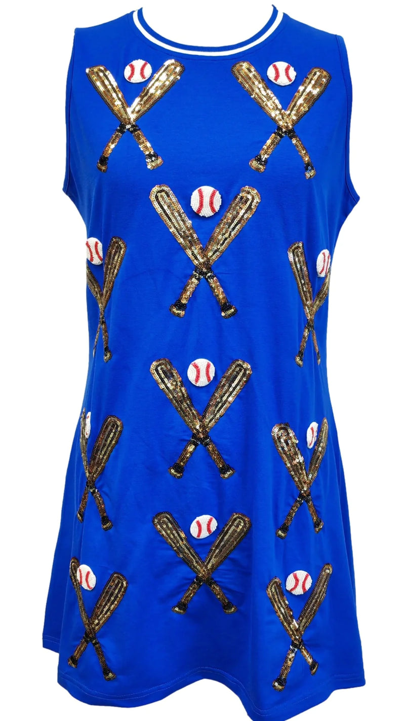 Royal Blue Queen of Sparkles Baseball Dress