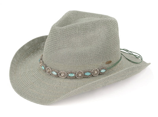 Cowboy Hat w/Pearl & Rhinestones