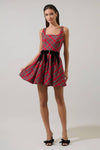 Seliora Plaid Bow Mini Dress