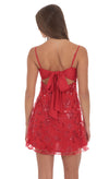 Red Sequin Babydoll Dress