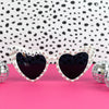 Heart Shaped Sunglasses Hand Jeweled