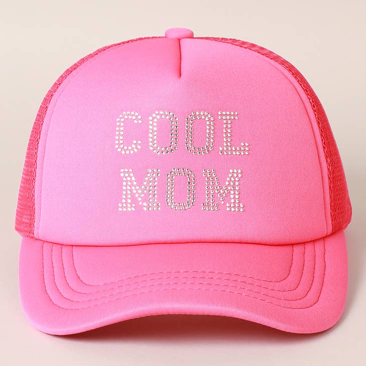 Cool Mom Rhinestone Trucker Hat