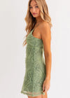 In Full Bloom Sage Shortie Dress
