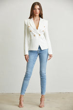 Double Breast Gold Button Front Blazer