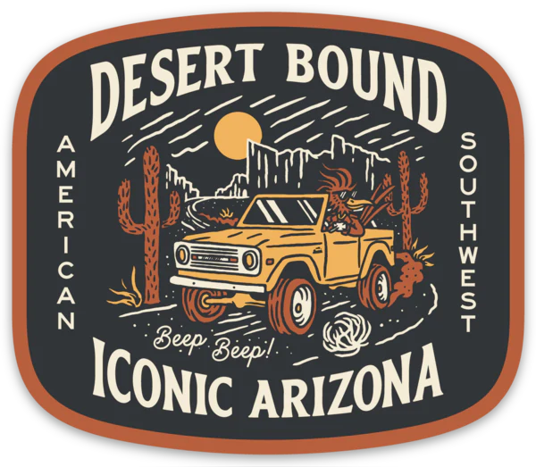 Desert Bound Beep Beep Sticker