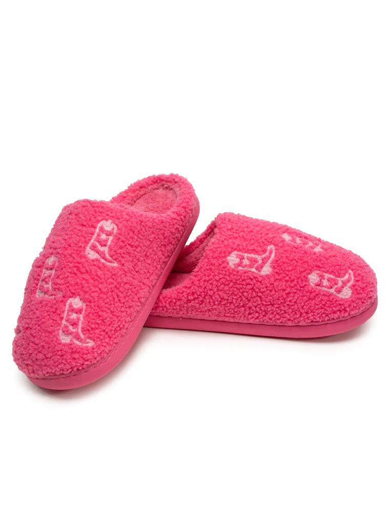 Hot Pink Boot Slippers