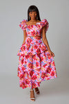 Baha Pink Crop Top and Skirt Set