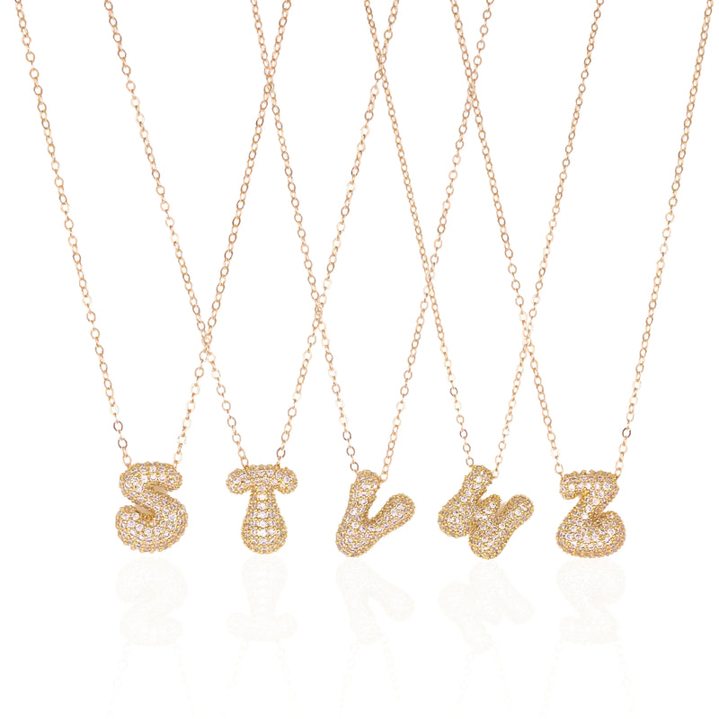 Bubble Initial Necklaces