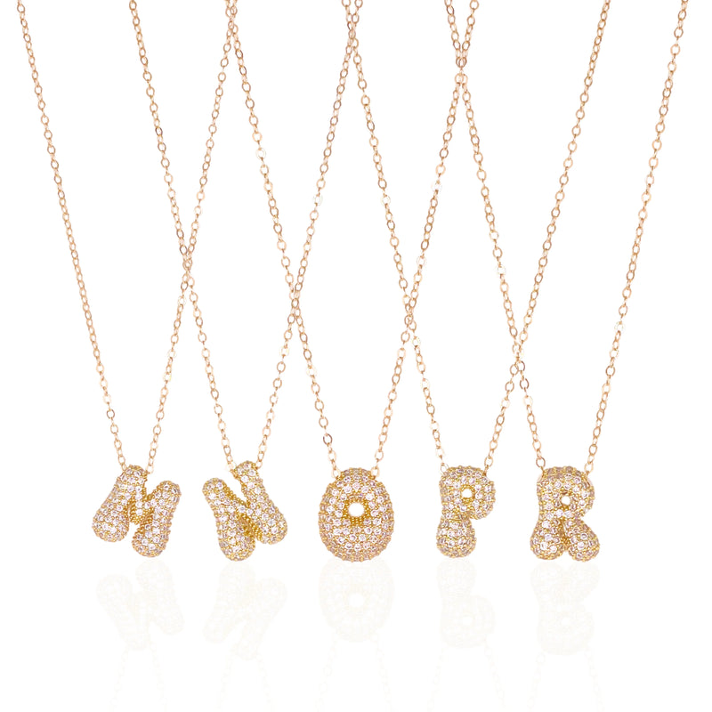 Bubble Initial Necklaces