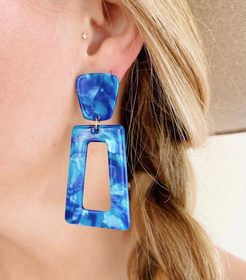 Kennedy Cobalt Blue Earrings