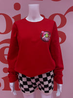 Very Demure Grinch Red Sweatshirt