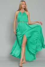 Emerald Green Halter Maxi Dress