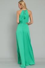 Emerald Green Halter Maxi Dress