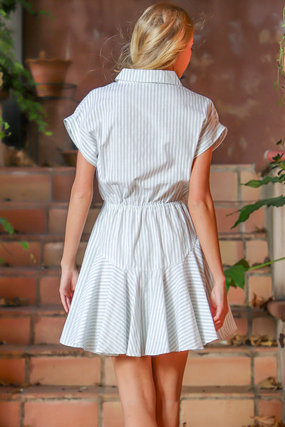 Dolman Sleeve Tie Front Mini Dress