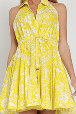 Yellow Halter Mini Dress
