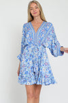 Lt. Blue Dolman Sleeve Mini Dress