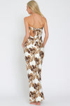 Tube Tie Back Cowl Back Maxi Dress