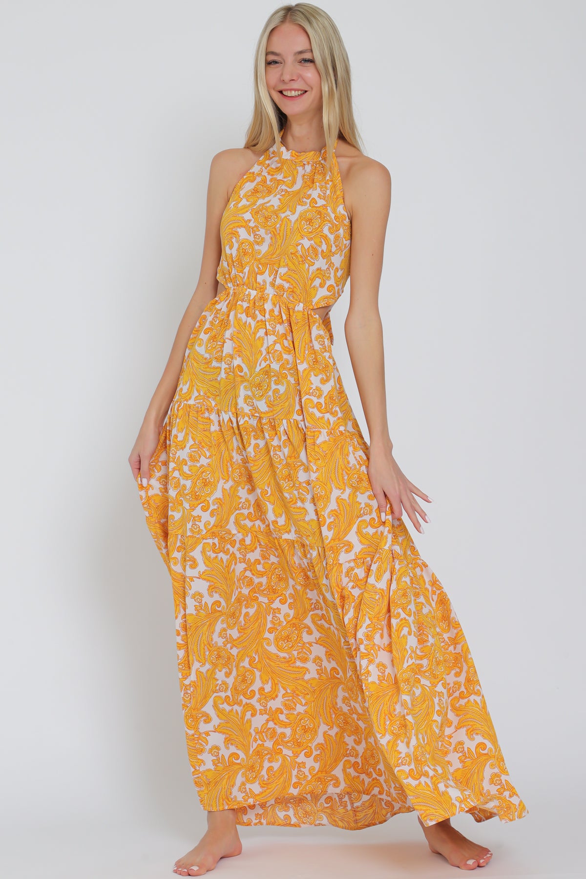 Sunny Halter Maxi Dress Rolling Rack Boutique Sunny Halter Maxi Dress Rolling Rack Boutique