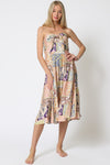Tube Smocked Midi Dress