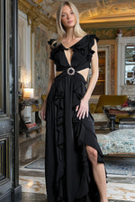 Black Cutout Maxi Dress