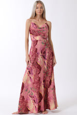 Burgundy Multi Maxi Dress