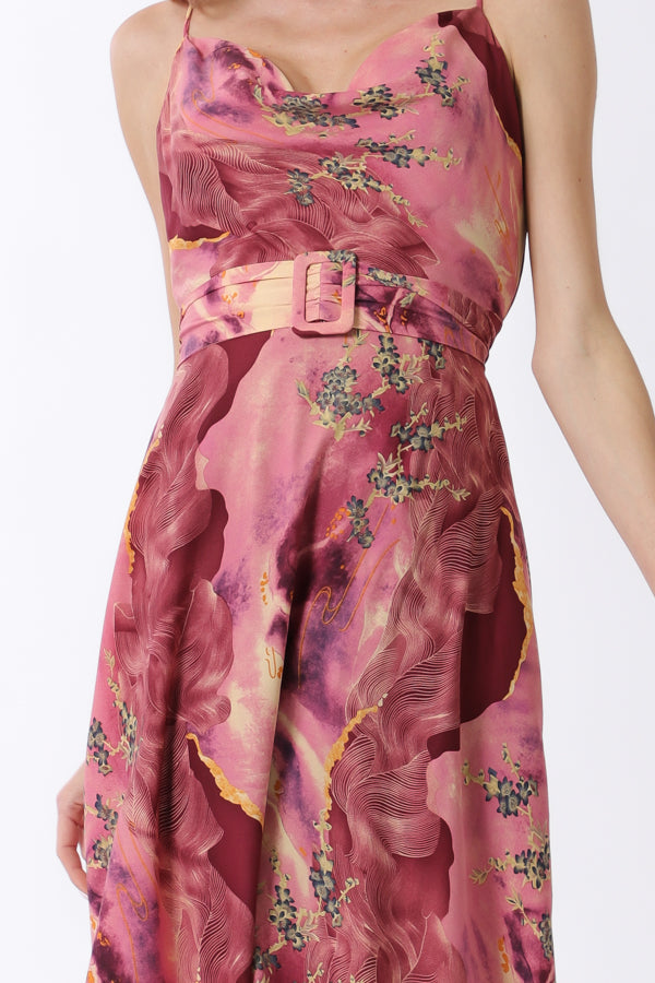 Burgundy Multi Maxi Dress