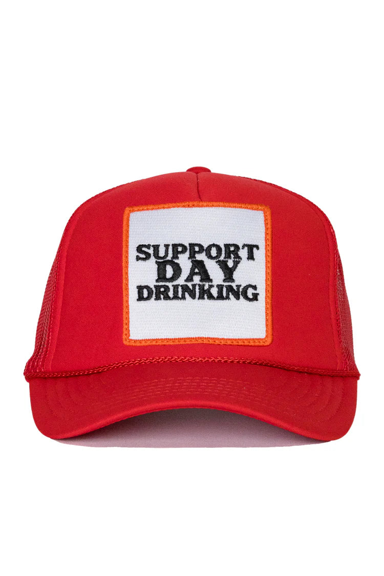 Support Day Drinking Camo Trucker