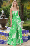 Green Tube Tie Back Jumpsuit