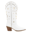 Dollie White Gold Metallic Boots