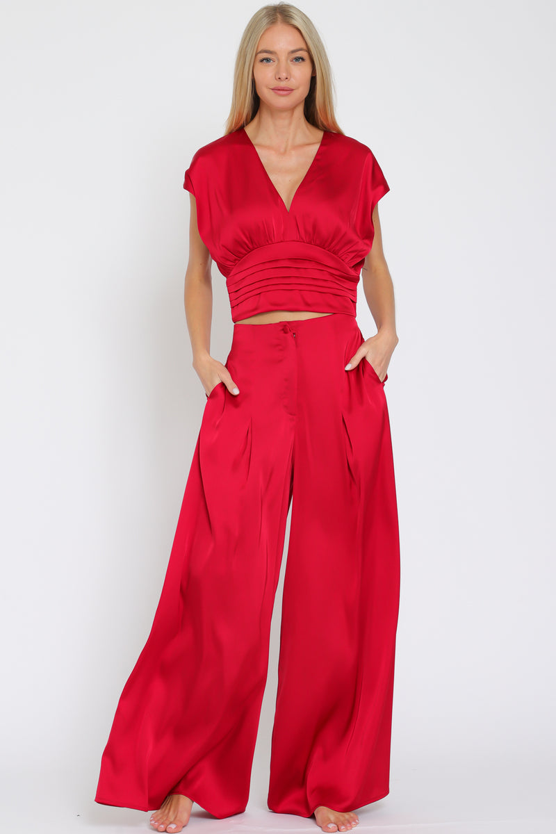 Holiday Red 2 Piece Top and Pants SET-SIZES MUST MATCH