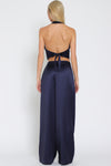 Navy Halter Vest and Wide Leg Pant SET-SIZES MUST MATCH