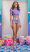 Metallic High Waist Short