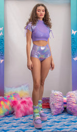Metallic High Waist Short