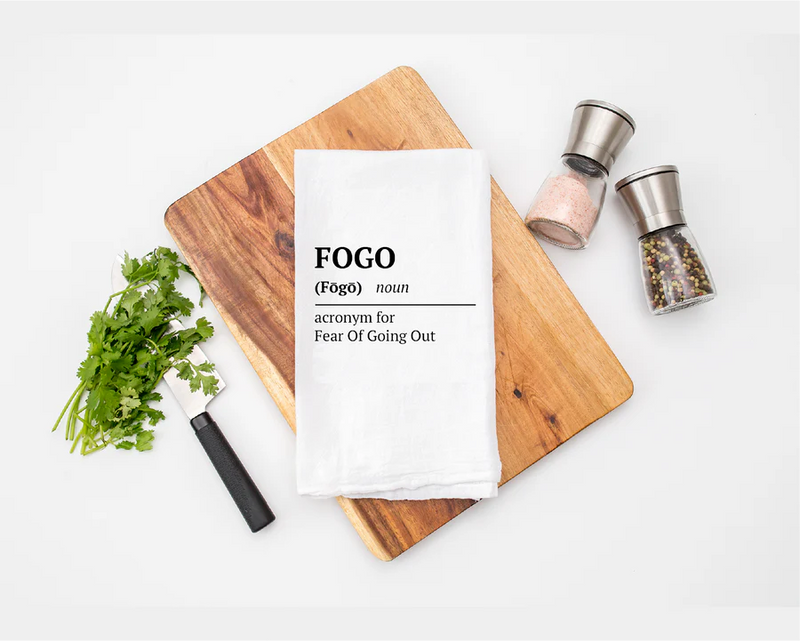 Fear Of Going Out Kitchen Tea Towel