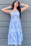 Sky Blue Midi Dress