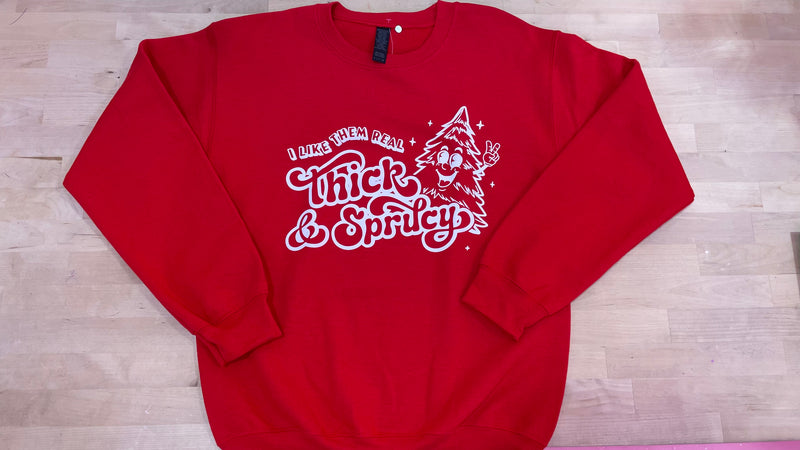 Christmas Tree, Christmas Sweatshirt, Thick and Sprucy