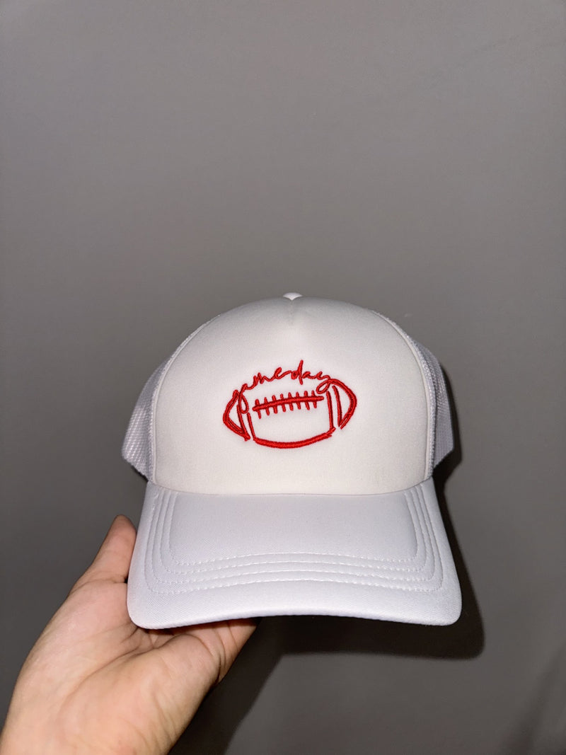 Game Day White Football Hat