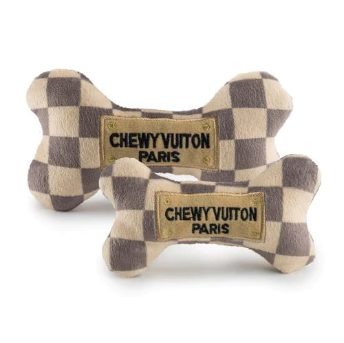 Checker Chewy Vuiton Bone Toy Parody