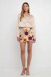 3D Floral Mini Skirt-Final Sale Item