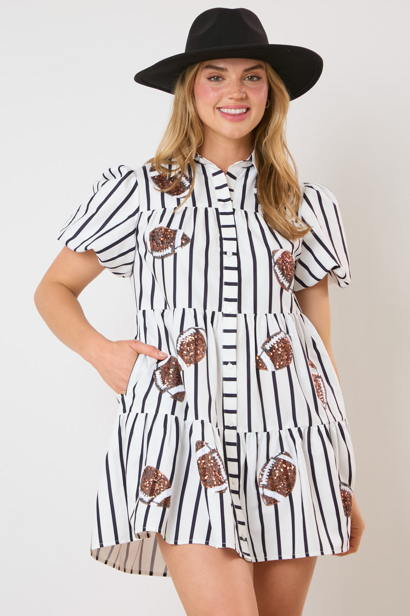 Football Sequin Poplin Dress