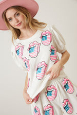Licensed Rolling Stones Sequin Shorts