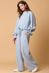 Dusty Blue French Terry Wide Fit Lounge Pants