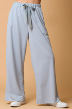 Dusty Blue French Terry Wide Fit Lounge Pants