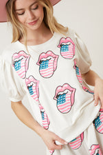 Licensed Rolling Stones Sequin Shorts