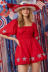 Poplin Romper w/ Stars - FINAL SALE